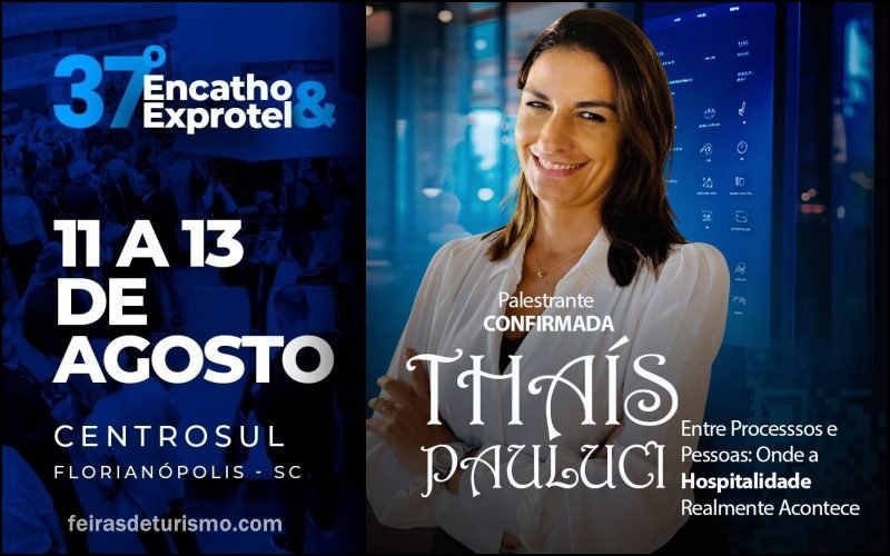 Palestra de Thaís Pauluci no Encatho & Exprotel 2026 - industriadehoteis.com
